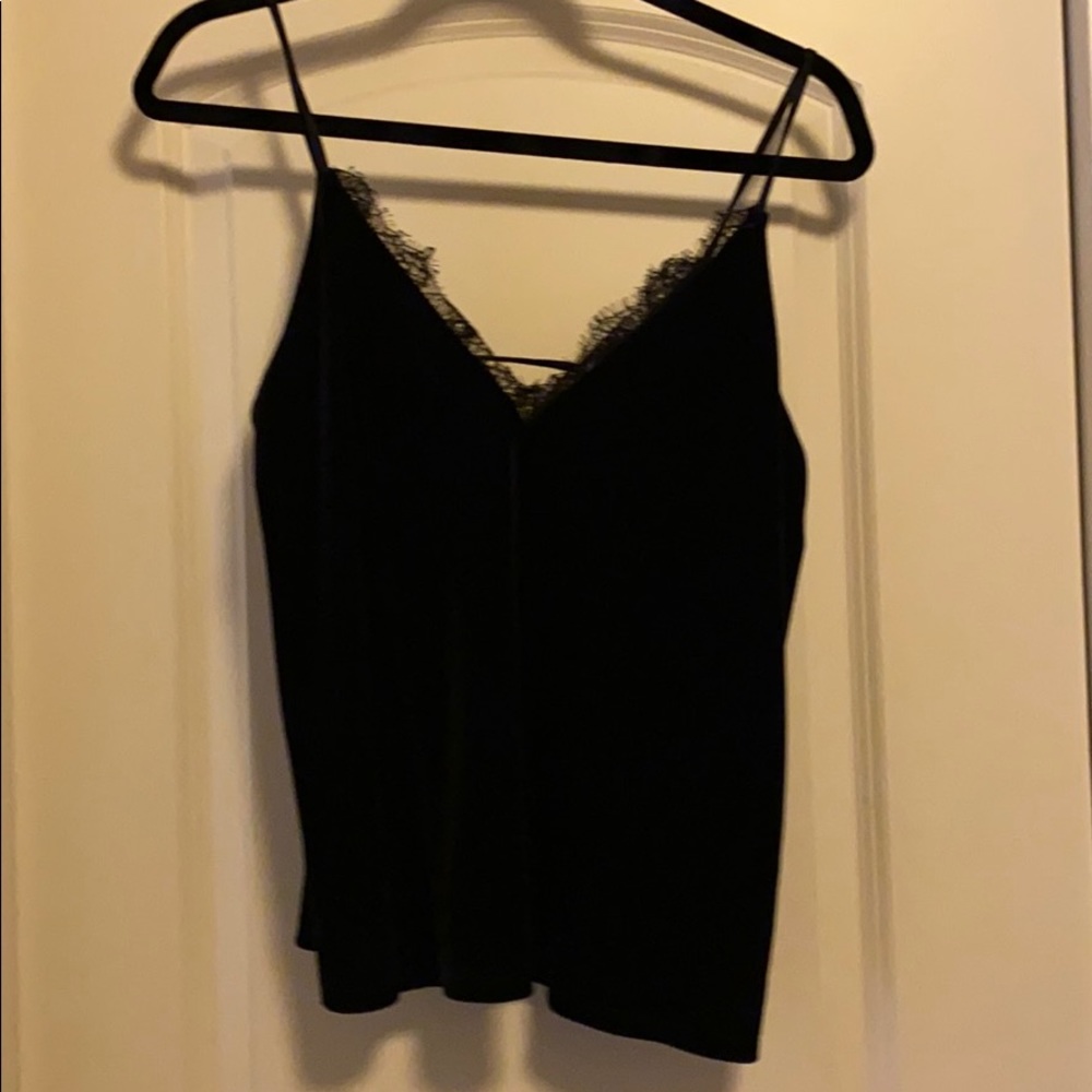 Express Velvet & Lace Top